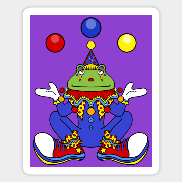 Clown Frog Magnet by Psych0kvltz